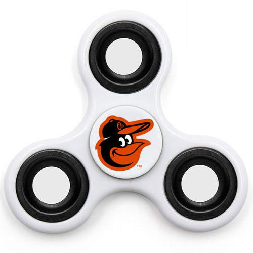 MLB Baltimore Orioles 3 Way Fidget Spinner I47 - White - Click Image to Close